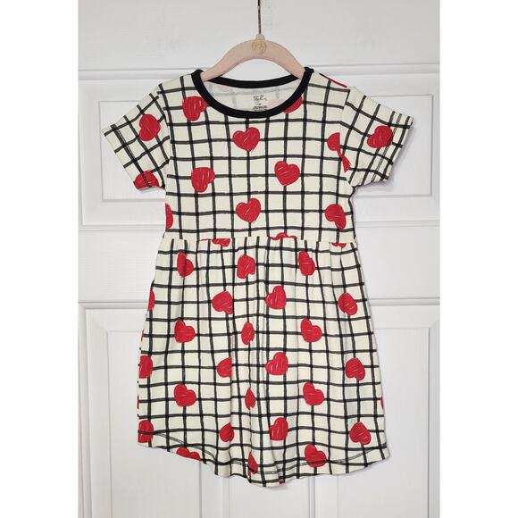 Touched By Nature Valentine Girls 100% Organic Heart Dress‎ 4T - Picture 1 of 3